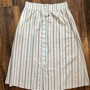 Madewell Linen Striped Skirt